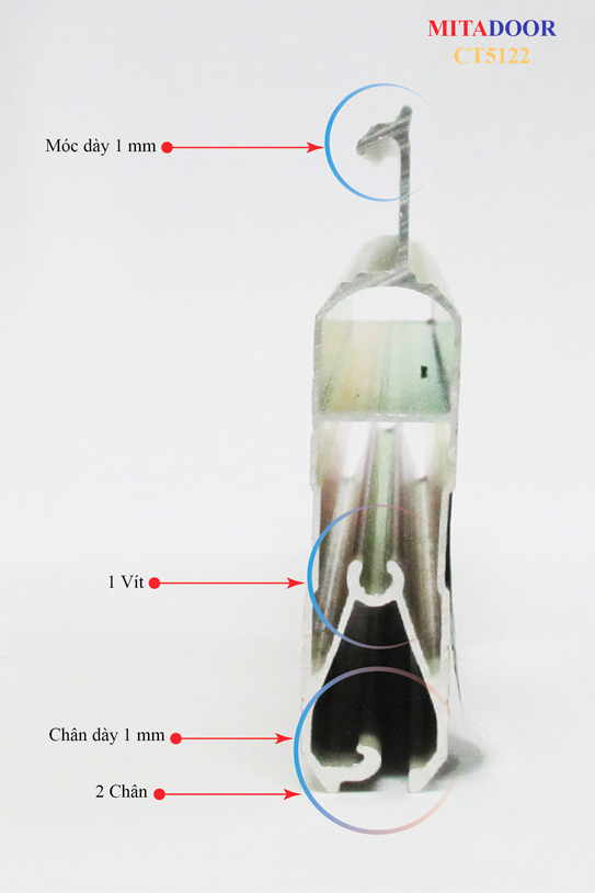 Mặt cắt nan cửa Mitadoor